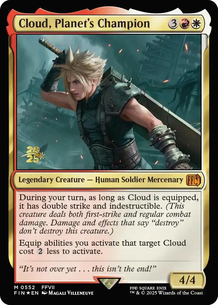 Cloud, Planet's Champion [FINAL FANTASY Prerelease Promo] - Magic: The Gathering - Card Brawlers | Quebec | Canada |