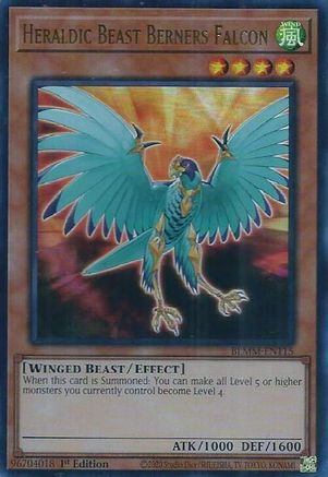 Heraldic Beast Berners Falcon [BLMM-EN115] Ultra Rare - Yu-Gi-Oh! - Card Brawlers | Quebec | Canada |