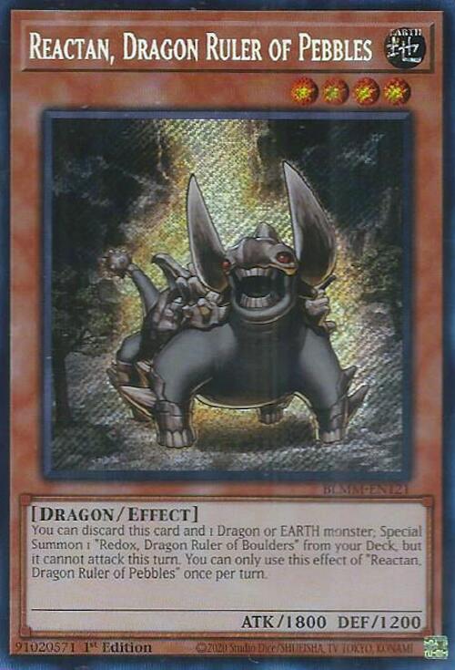 Reactan, Dragon Ruler of Pebbles [BLMM-EN121] Secret Rare - Yu-Gi-Oh! - Card Brawlers | Quebec | Canada |