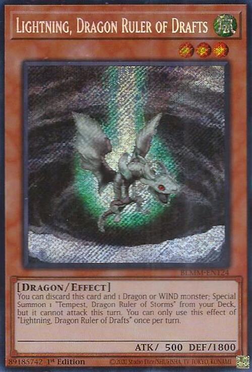 Lightning, Dragon Ruler of Drafts [BLMM-EN124] Secret Rare - Yu-Gi-Oh! - Card Brawlers | Quebec | Canada |