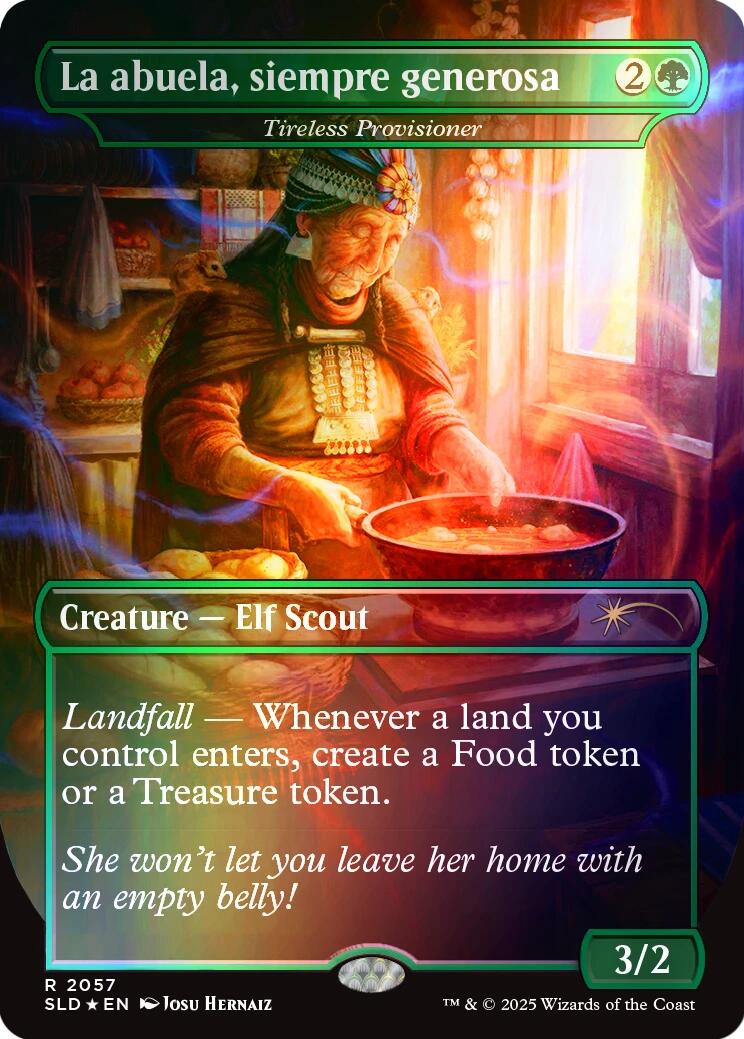 La abuela, siempre generosa - Tireless Provisioner (Rainbow Foil) [Secret Lair Drop Series] - Magic: The Gathering - Card Brawlers | Quebec | Canada |
