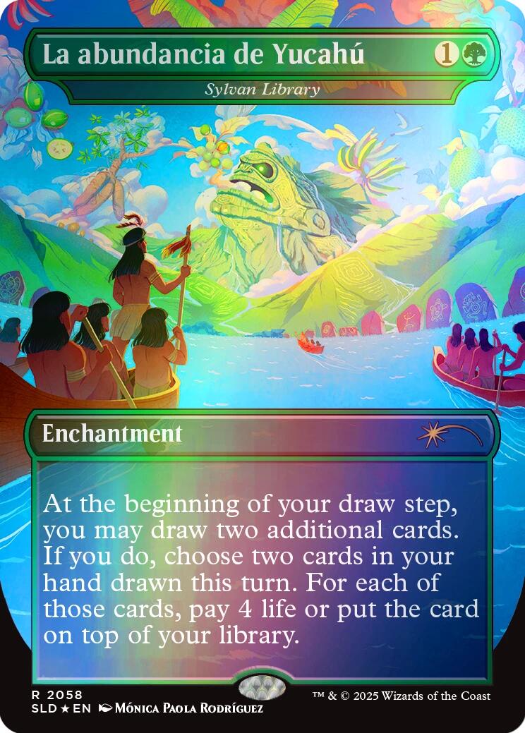 La abundancia de Yucahu - Sylvan Library (Rainbow Foil) [Secret Lair Drop Series] - Magic: The Gathering - Card Brawlers | Quebec | Canada |