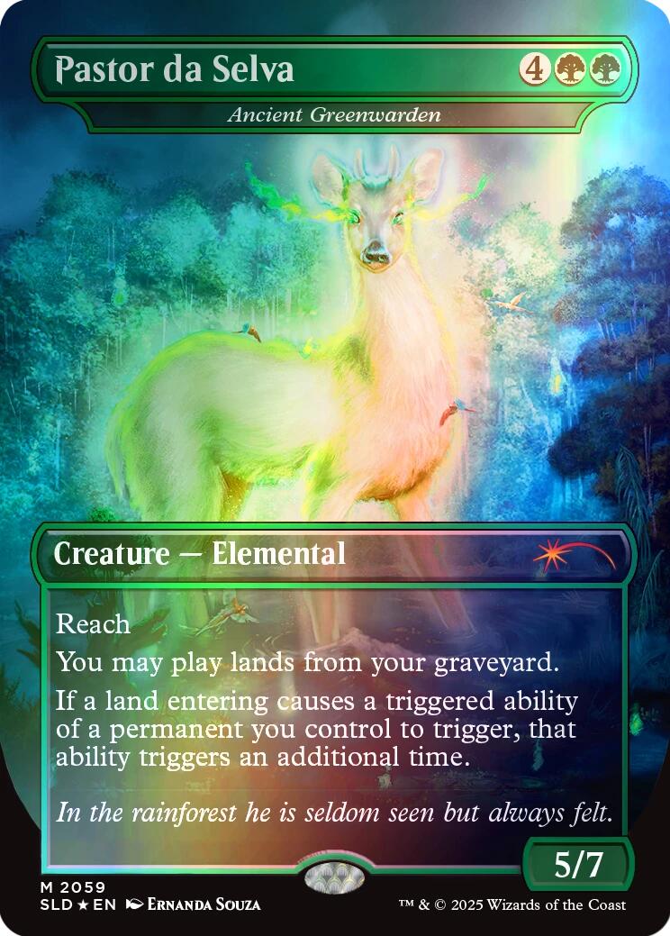 Pastor da Selva - Ancient Greenwarden (Rainbow Foil) [Secret Lair Drop Series] - Magic: The Gathering - Card Brawlers | Quebec | Canada |