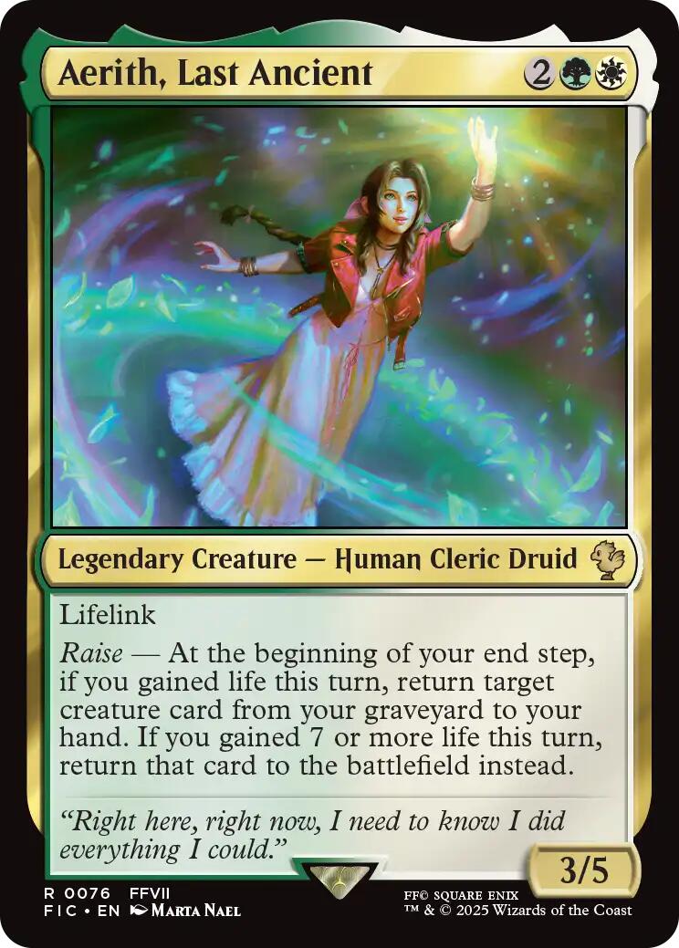 Aerith, Last Ancient (Surge Foil) [FINAL FANTASY Commander] - Magic: The Gathering - Card Brawlers | Quebec | Canada |