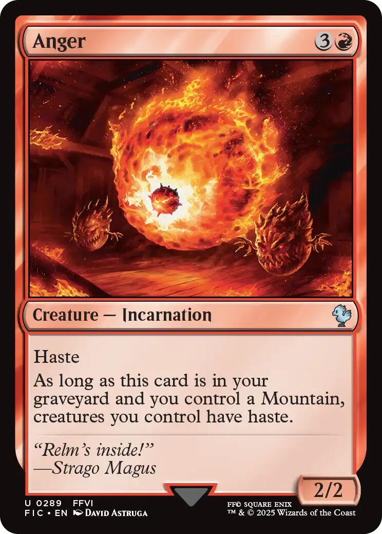 Anger (Surge Foil) [FINAL FANTASY Commander] - Magic: The Gathering - Card Brawlers | Quebec | Canada |