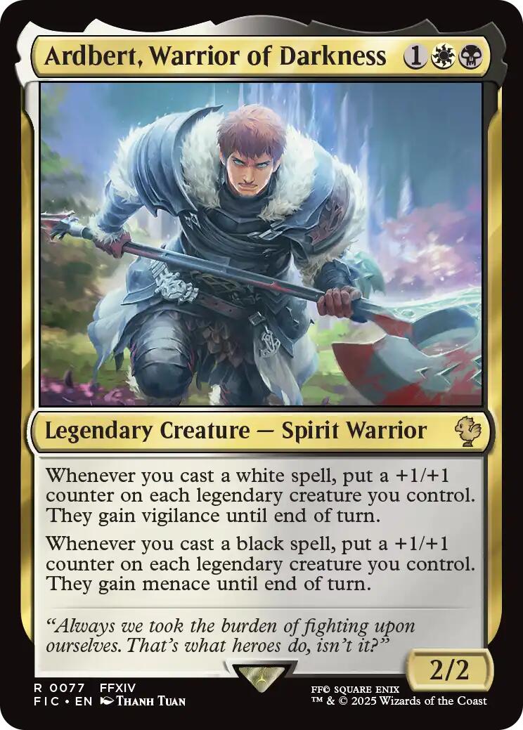 Ardbert, Warrior of Darkness (Surge Foil) [FINAL FANTASY Commander] - Magic: The Gathering - Card Brawlers | Quebec | Canada |