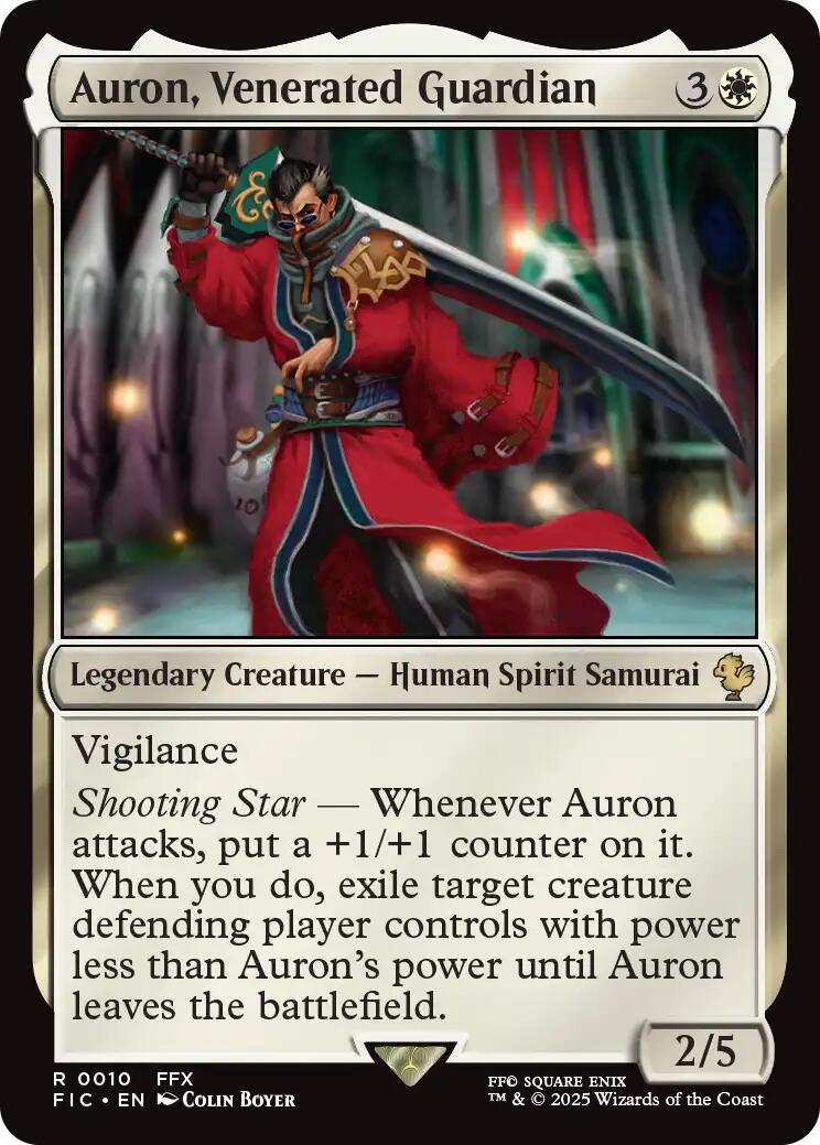 Auron, Venerated Guardian (Surge Foil) [FINAL FANTASY Commander] - Magic: The Gathering - Card Brawlers | Quebec | Canada |