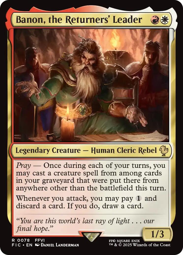 Banon, the Returners' Leader (Surge Foil) [FINAL FANTASY Commander] - Magic: The Gathering - Card Brawlers | Quebec | Canada |