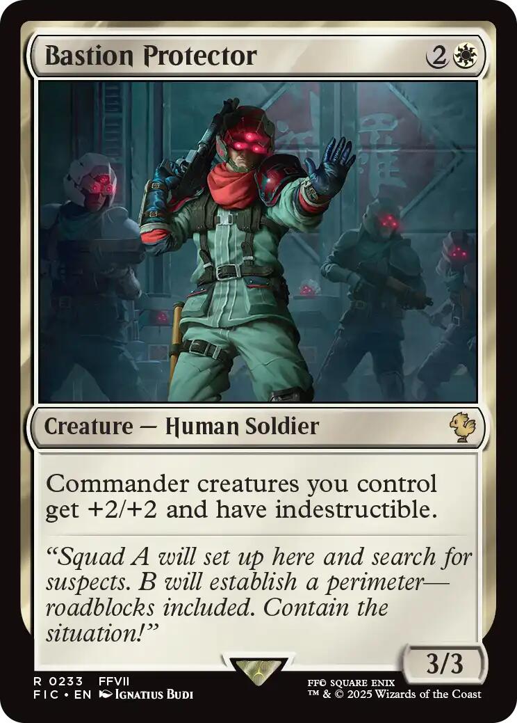 Bastion Protector (Surge Foil) [FINAL FANTASY Commander] - Magic: The Gathering - Card Brawlers | Quebec | Canada |