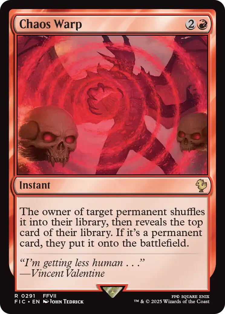 Chaos Warp (Surge Foil) [FINAL FANTASY Commander] - Magic: The Gathering - Card Brawlers | Quebec | Canada |
