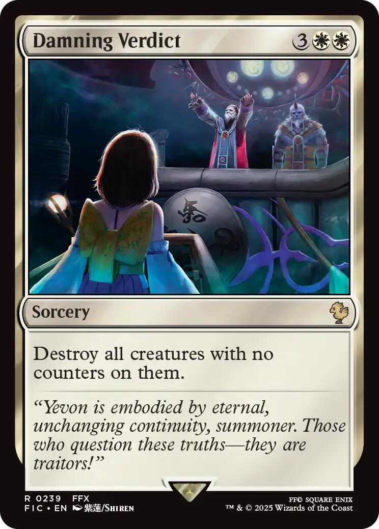 Damning Verdict (Surge Foil) [FINAL FANTASY Commander] - Magic: The Gathering - Card Brawlers | Quebec | Canada |