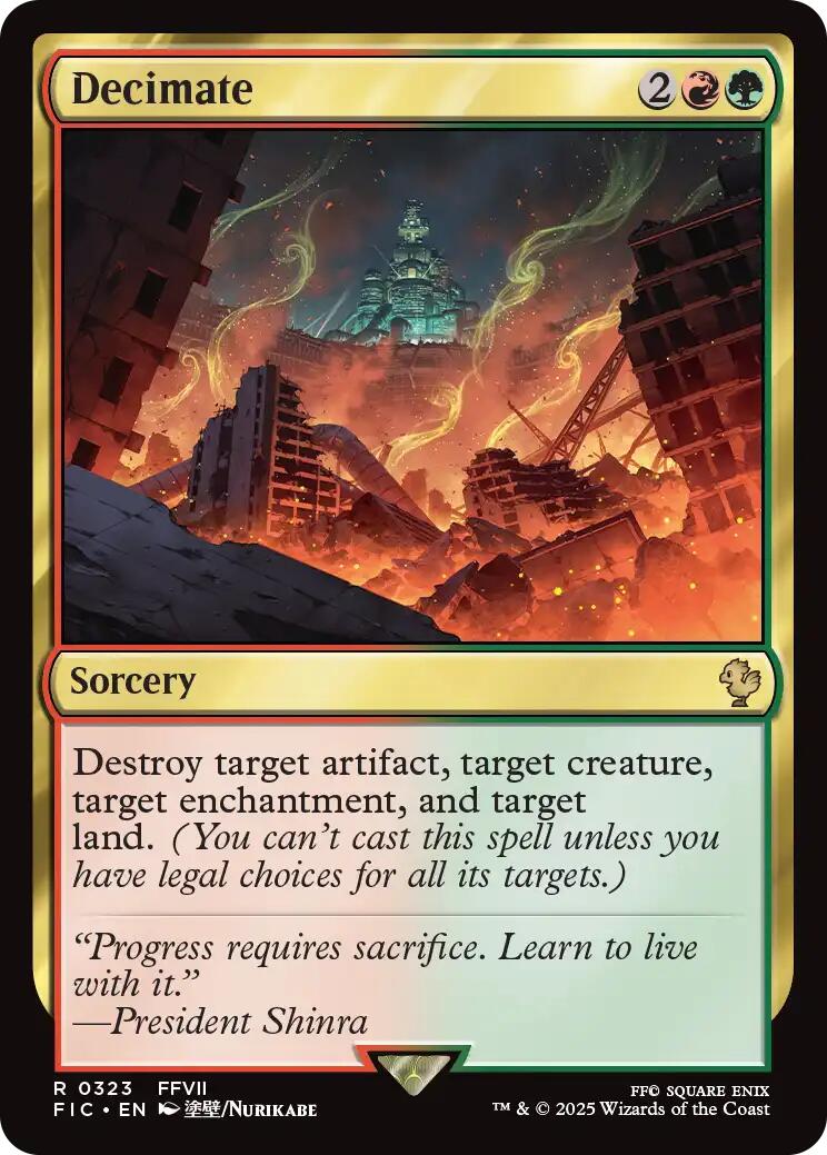 Decimate (Surge Foil) [FINAL FANTASY Commander] - Magic: The Gathering - Card Brawlers | Quebec | Canada |