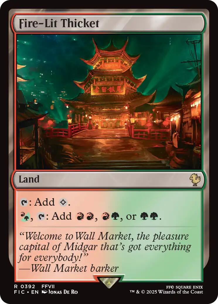 Fire-Lit Thicket (Surge Foil) [FINAL FANTASY Commander] - Magic: The Gathering - Card Brawlers | Quebec | Canada |