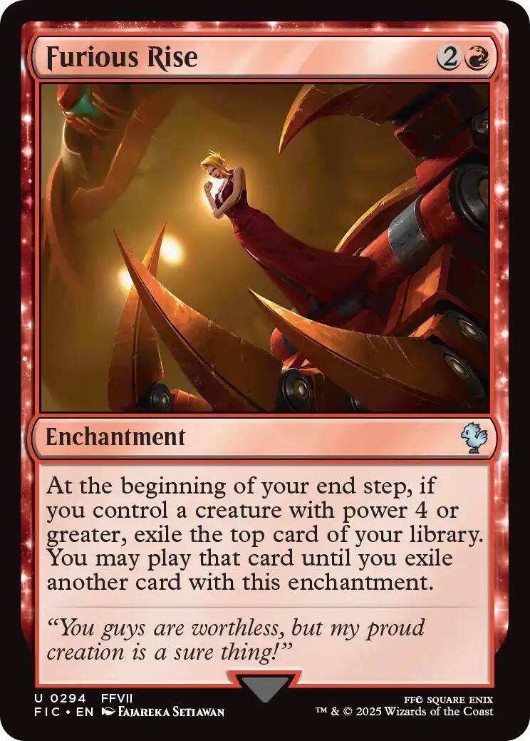Furious Rise (Surge Foil) [FINAL FANTASY Commander] - Magic: The Gathering - Card Brawlers | Quebec | Canada |