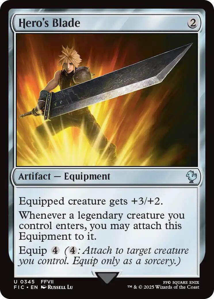 Hero's Blade (Surge Foil) [FINAL FANTASY Commander] - Magic: The Gathering - Card Brawlers | Quebec | Canada |