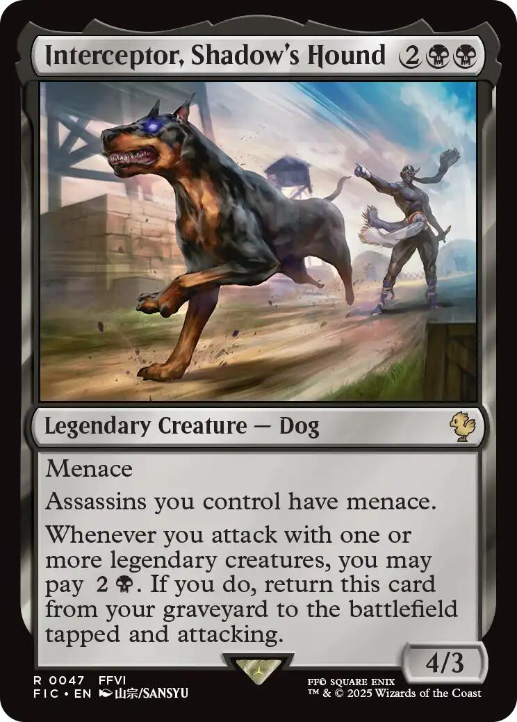 Interceptor, Shadow's Hound (Surge Foil) [FINAL FANTASY Commander] - Magic: The Gathering - Card Brawlers | Quebec | Canada |