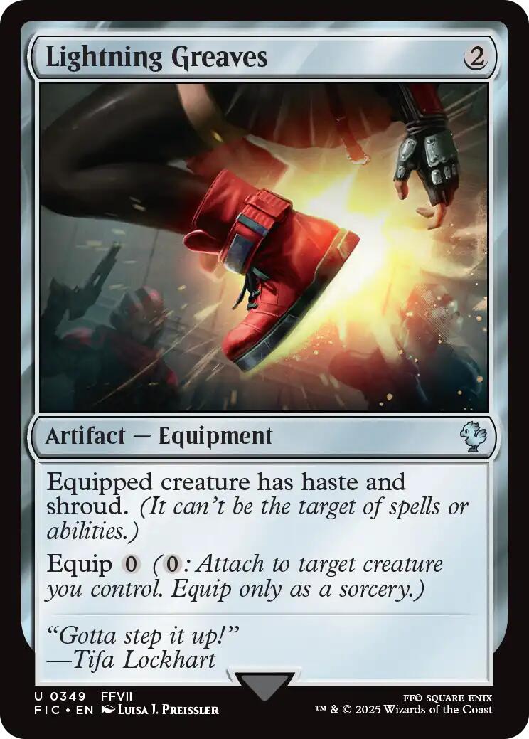 Lightning Greaves (Surge Foil) [FINAL FANTASY Commander] - Magic: The Gathering - Card Brawlers | Quebec | Canada |