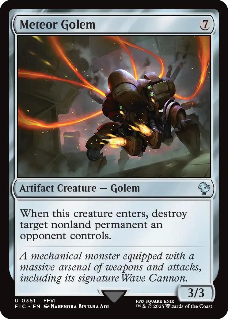 Meteor Golem (Surge Foil) [FINAL FANTASY Commander] - Magic: The Gathering - Card Brawlers | Quebec | Canada |