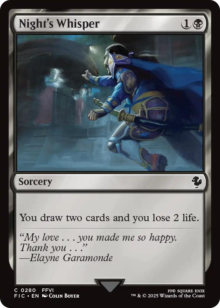Night's Whisper (Surge Foil) [FINAL FANTASY Commander] - Magic: The Gathering - Card Brawlers | Quebec | Canada |