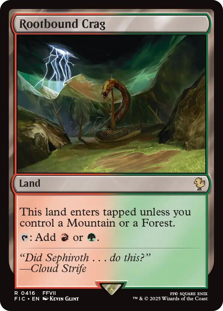 Rootbound Crag (Surge Foil) [FINAL FANTASY Commander] - Magic: The Gathering - Card Brawlers | Quebec | Canada |