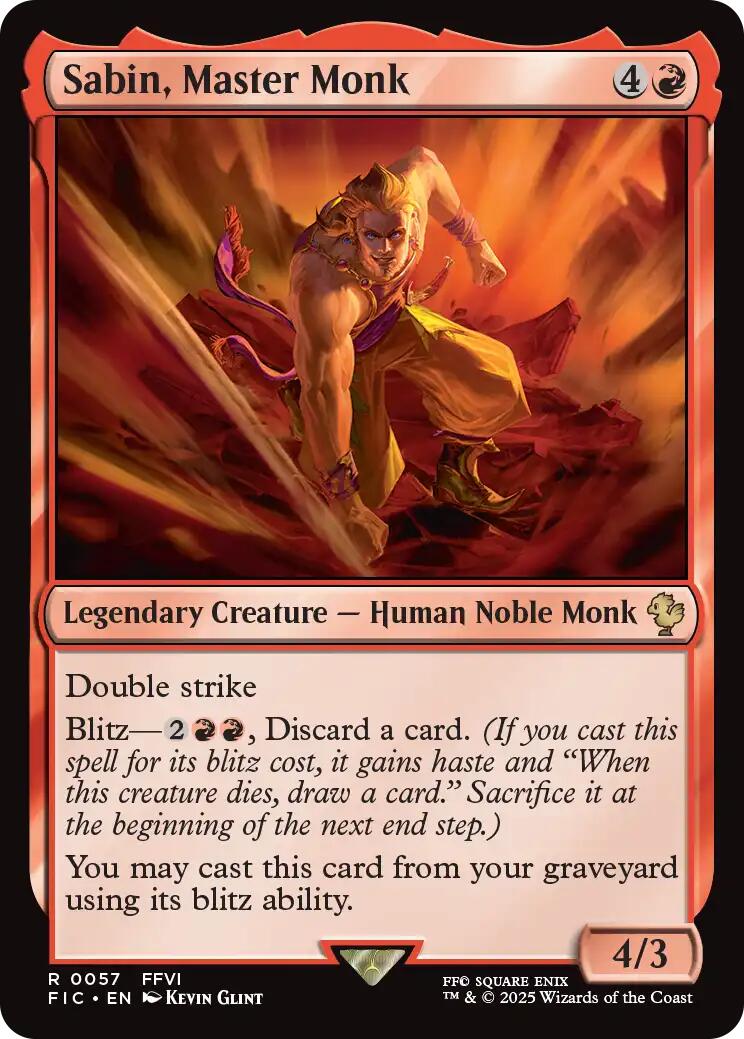 Sabin, Master Monk (Surge Foil) [FINAL FANTASY Commander] - Magic: The Gathering - Card Brawlers | Quebec | Canada |