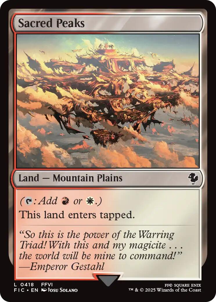 Sacred Peaks (Surge Foil) [FINAL FANTASY Commander] - Magic: The Gathering - Card Brawlers | Quebec | Canada |