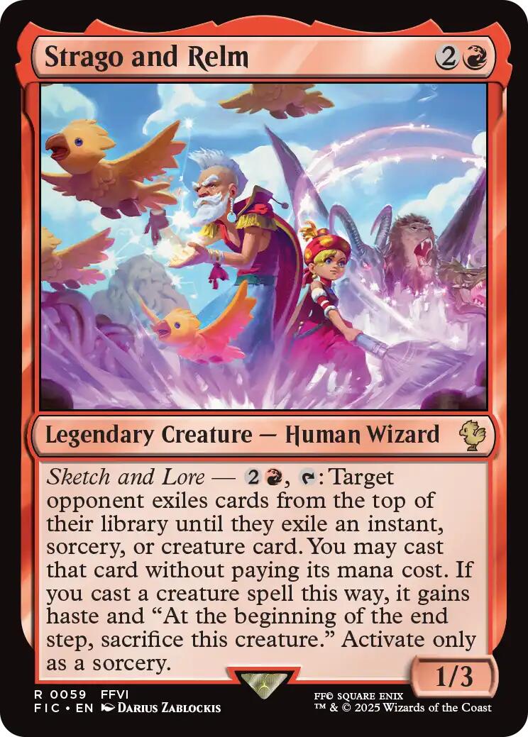Strago and Relm (Surge Foil) [FINAL FANTASY Commander] - Magic: The Gathering - Card Brawlers | Quebec | Canada |