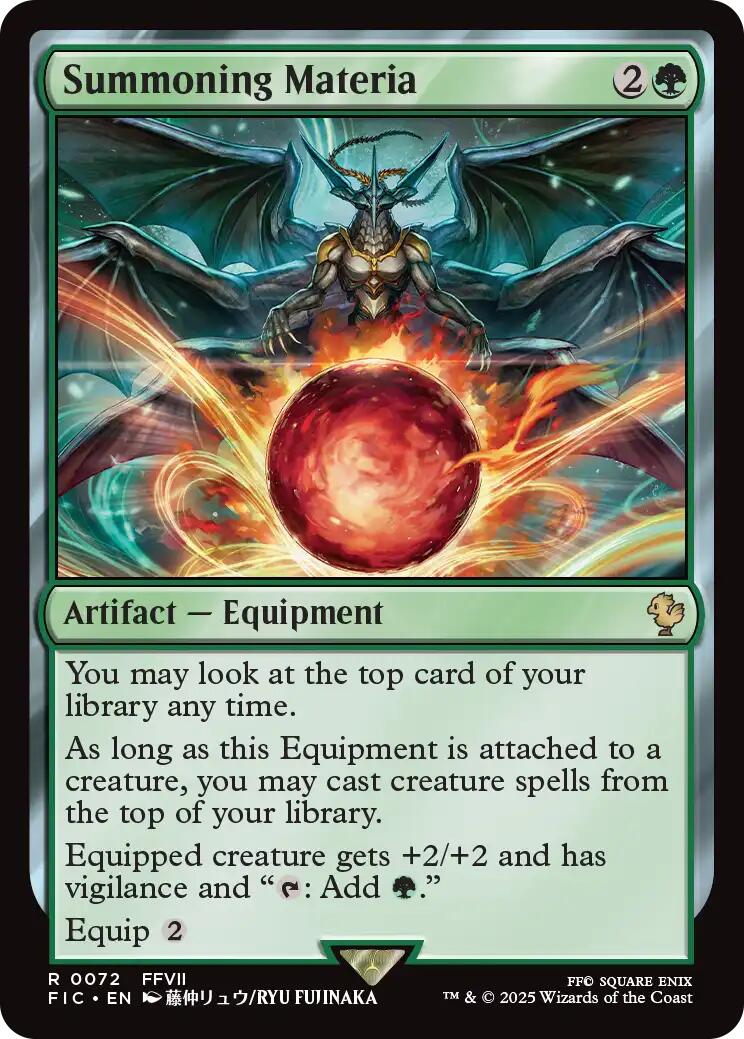 Summoning Materia (Surge Foil) [FINAL FANTASY Commander] - Magic: The Gathering - Card Brawlers | Quebec | Canada |