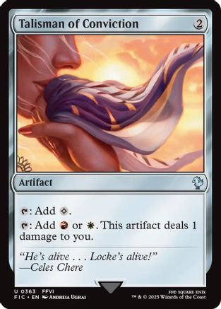 Talisman of Conviction (Surge Foil) [FINAL FANTASY Commander] - Magic: The Gathering - Card Brawlers | Quebec | Canada |