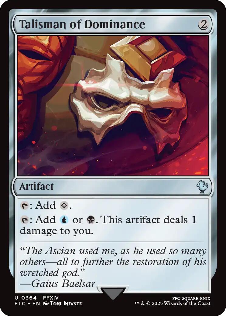 Talisman of Dominance (Surge Foil) [FINAL FANTASY Commander] - Magic: The Gathering - Card Brawlers | Quebec | Canada |