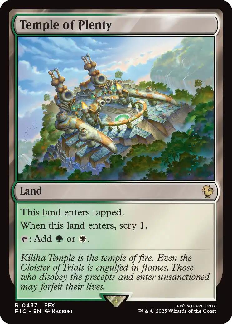Temple of Plenty (Surge Foil) [FINAL FANTASY Commander] - Magic: The Gathering - Card Brawlers | Quebec | Canada |