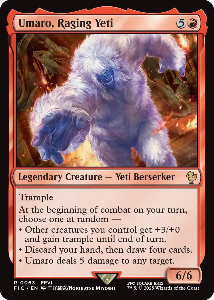 Umaro, Raging Yeti (Surge Foil) [FINAL FANTASY Commander] - Magic: The Gathering - Card Brawlers | Quebec | Canada |