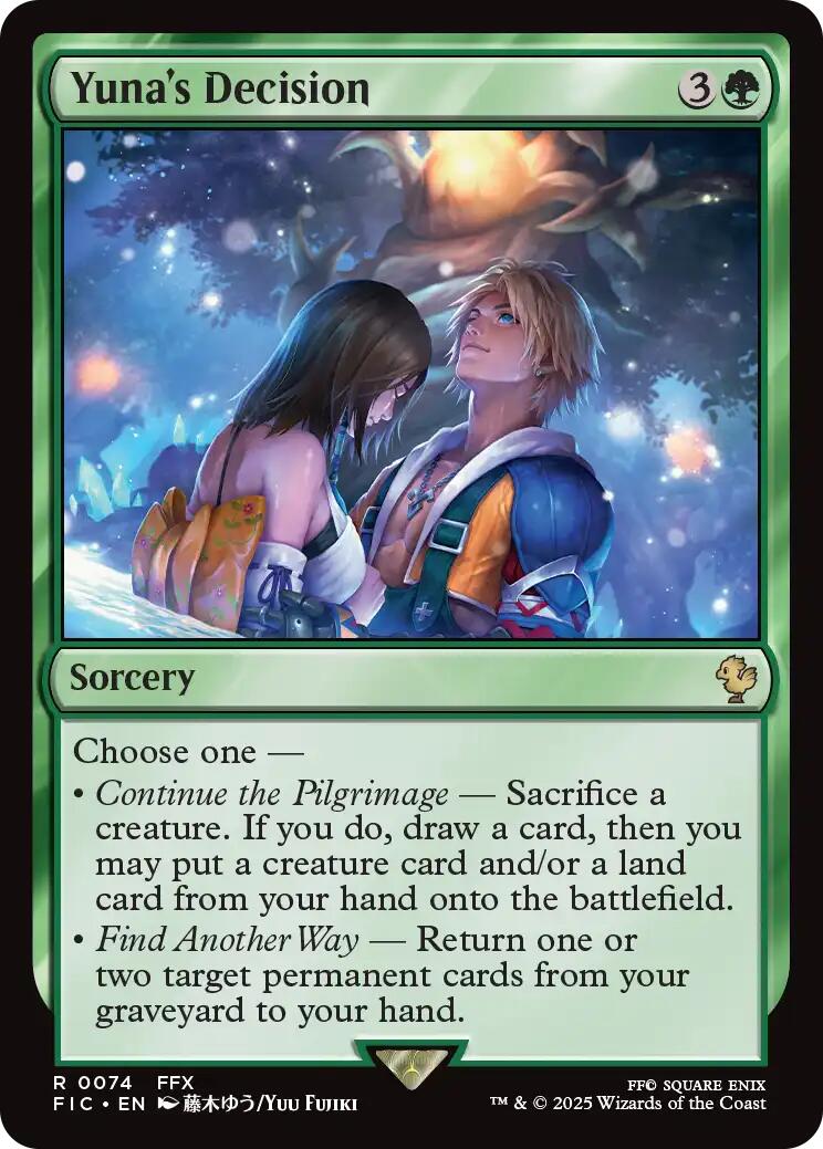 Yuna's Decision (Surge Foil) [FINAL FANTASY Commander] - Magic: The Gathering - Card Brawlers | Quebec | Canada |