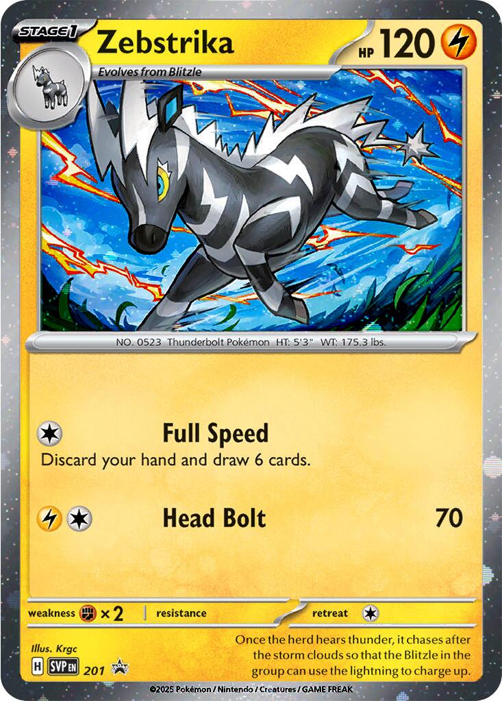 Zebstrika (201) (Cosmos Holo) [Scarlet & Violet: Black Star Promos] - Pokémon - Card Brawlers | Quebec | Canada |