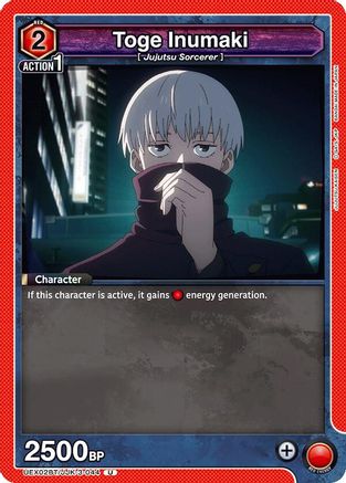 Toge Inumaki (044) (UEX02BT/JJK-3-044) - UEX02BT Jujutsu Kaisen Vol2 - UEX02BT: Jujutsu Kaisen Vol.2 - Card Brawlers | Quebec | Canada |