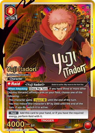 Yuji Itadori (043) (SR**) (UEX02BT/JJK-3-043) - UEX02BT Jujutsu Kaisen Vol2 Foil - UEX02BT: Jujutsu Kaisen Vol.2 - Card Brawlers | Quebec | Canada |
