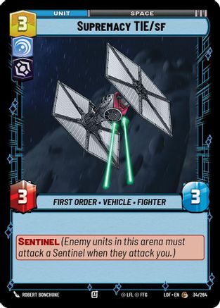 Supremacy TIE/sf (34/264) (34/264) [Legends of the Force] - Fantasy Flight Games - Card Brawlers | Quebec | Canada |