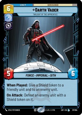 Darth Vader - Twilight of the Apprentice (37/264) (37/264) [Legends of the Force] - Fantasy Flight Games - Card Brawlers | Quebec | Canada |