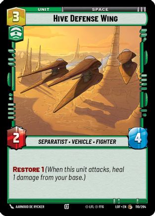 Hive Defense Wing (110/264) (110/264) [Legends of the Force] - Fantasy Flight Games - Card Brawlers | Quebec | Canada |