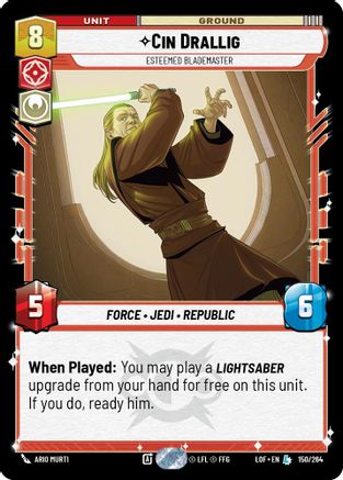 Cin Drallig - Esteemed Blademaster (150/264) (150/264) [Legends of the Force] - Fantasy Flight Games - Card Brawlers | Quebec | Canada |