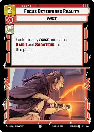 Focus Determines Reality (152/264) (152/264) [Legends of the Force] - Fantasy Flight Games - Card Brawlers | Quebec | Canada |