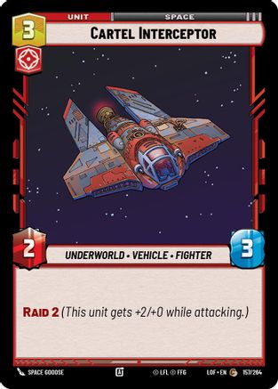 Cartel Interceptor (157/264) (157/264) [Legends of the Force] - Fantasy Flight Games - Card Brawlers | Quebec | Canada |