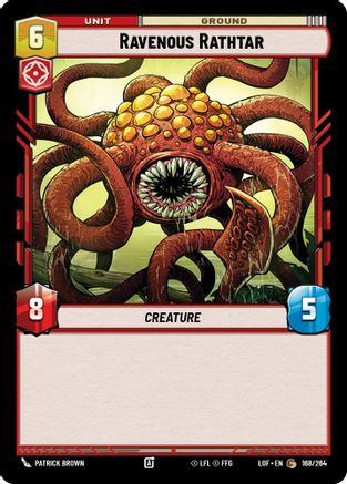 Ravenous Rathtar (168/264) (168/264) [Legends of the Force] - Fantasy Flight Games - Card Brawlers | Quebec | Canada |