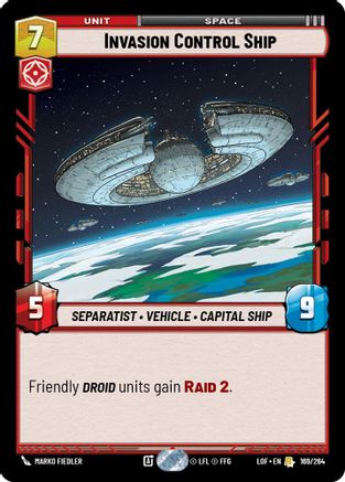 Invasion Control Ship (169/264) (169/264) [Legends of the Force] - Fantasy Flight Games - Card Brawlers | Quebec | Canada |