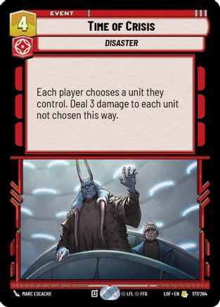 Time of Crisis (177/264) (177/264) [Legends of the Force] - Fantasy Flight Games - Card Brawlers | Quebec | Canada |