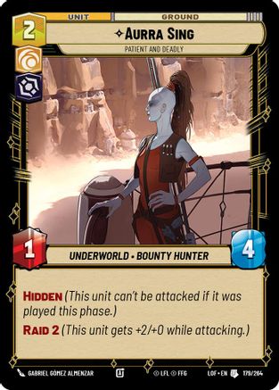 Aurra Sing - Patient and Deadly (179/264) (179/264) [Legends of the Force] - Fantasy Flight Games - Card Brawlers | Quebec | Canada |