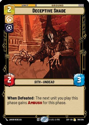 Deceptive Shade (180/264) (180/264) [Legends of the Force] - Fantasy Flight Games - Card Brawlers | Quebec | Canada |