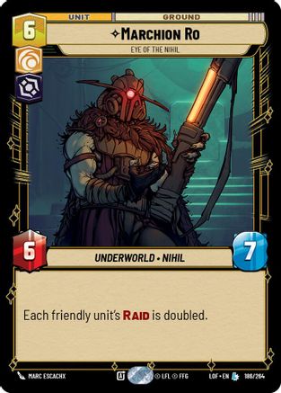 Marchion Ro - Eye of the Nihil (186/264) (186/264) [Legends of the Force] - Fantasy Flight Games - Card Brawlers | Quebec | Canada |