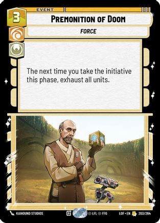 Premonition of Doom (203/264) (203/264) [Legends of the Force] - Fantasy Flight Games - Card Brawlers | Quebec | Canada |