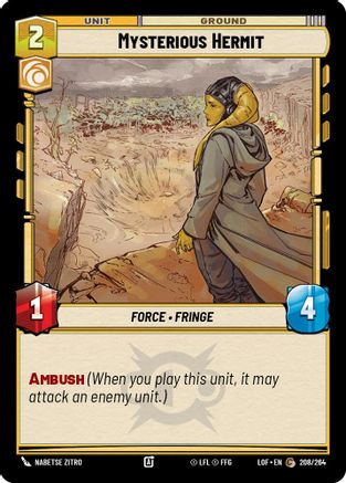 Mysterious Hermit (208/264) (208/264) [Legends of the Force] - Fantasy Flight Games - Card Brawlers | Quebec | Canada |
